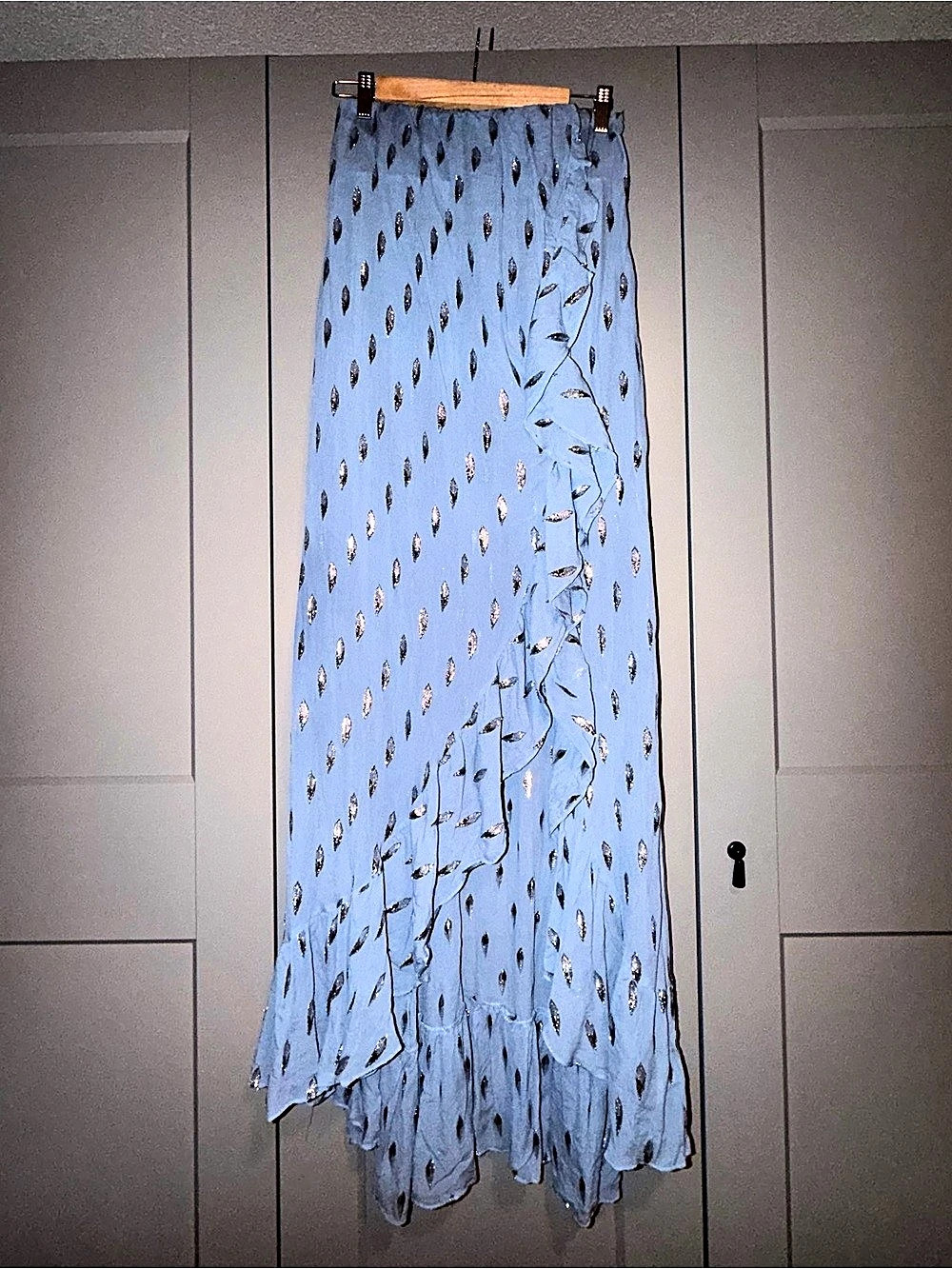 Free People Blue Floral Maxi top/sheer dress